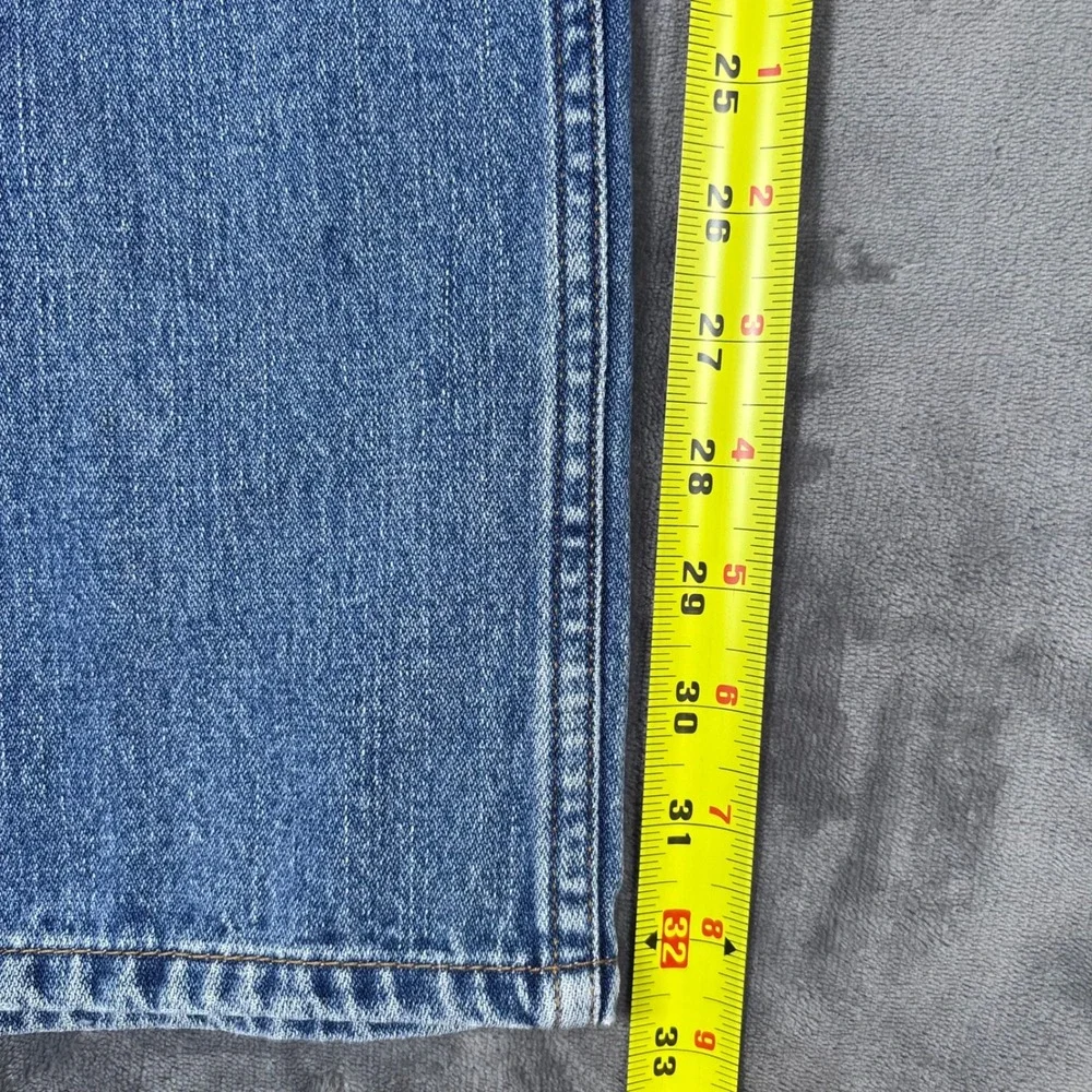 Levis 505 Regular Fit Straight Leg Jeans Mens 36x34 Medium Wash Blue Denim